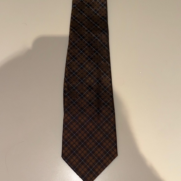 Gucci Dark Brown Checkered Men's Tie - Picture 1 of 3